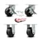 Service Caster 6 Inch Heavy Duty Phenolic Wheel Caster Swivel Lock and Brake 2 Rigid SCC, 2PK SCC-KP92S630-PHR-SLB-BSL-2-R-2 - alternate 1
